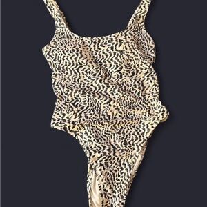 SOLD Aerie leopard print cheeky One-Piece Swimsuit